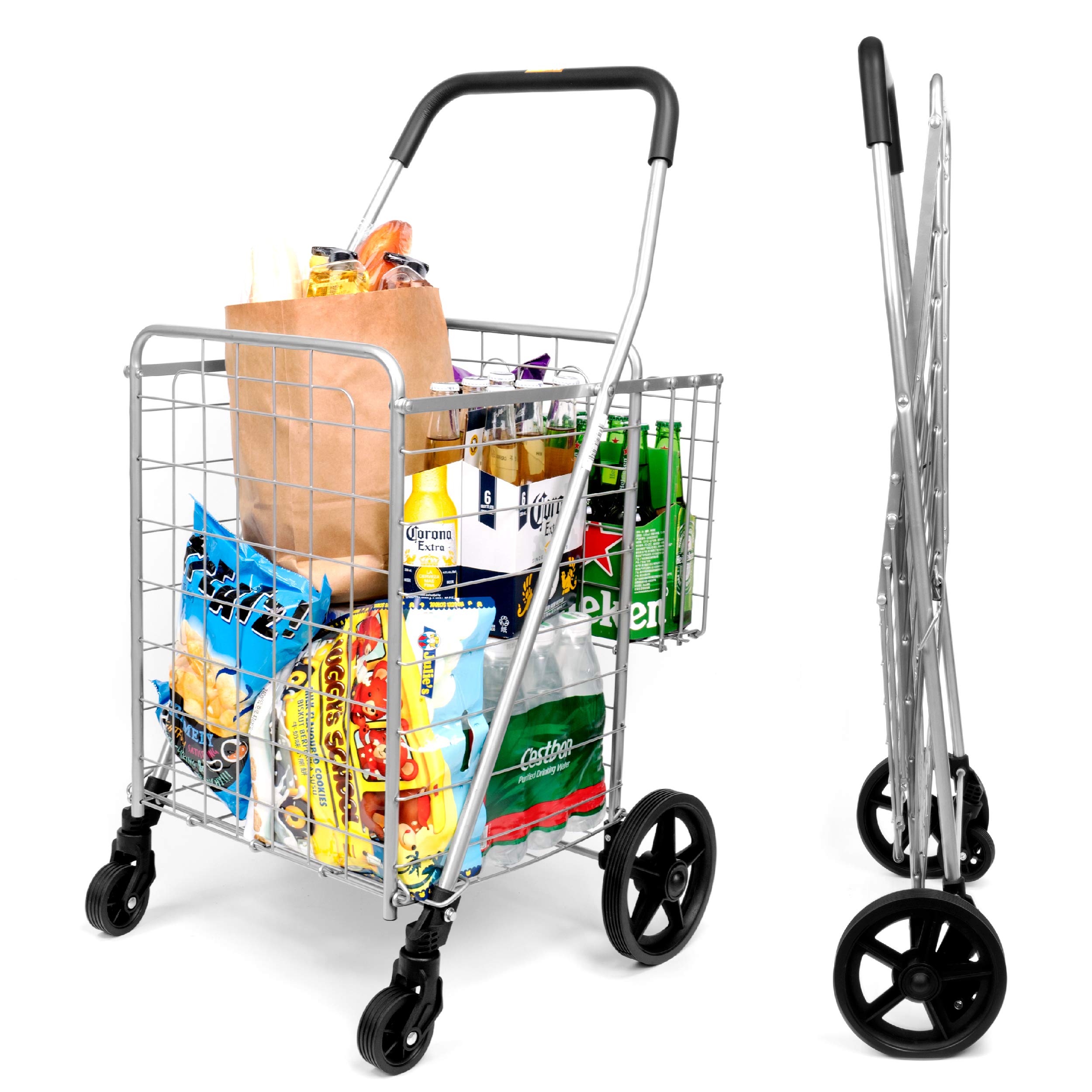 Supenice large capacity grocery shopping cart.
