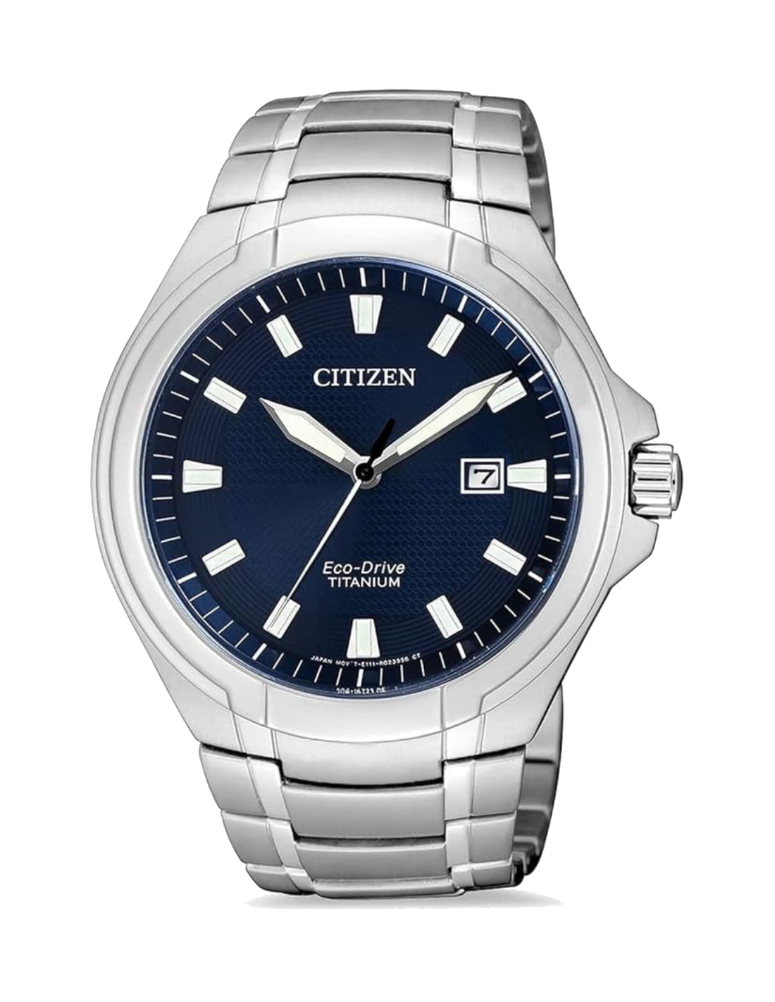 Citizen Eco Drive Titanium watch with black dial.
